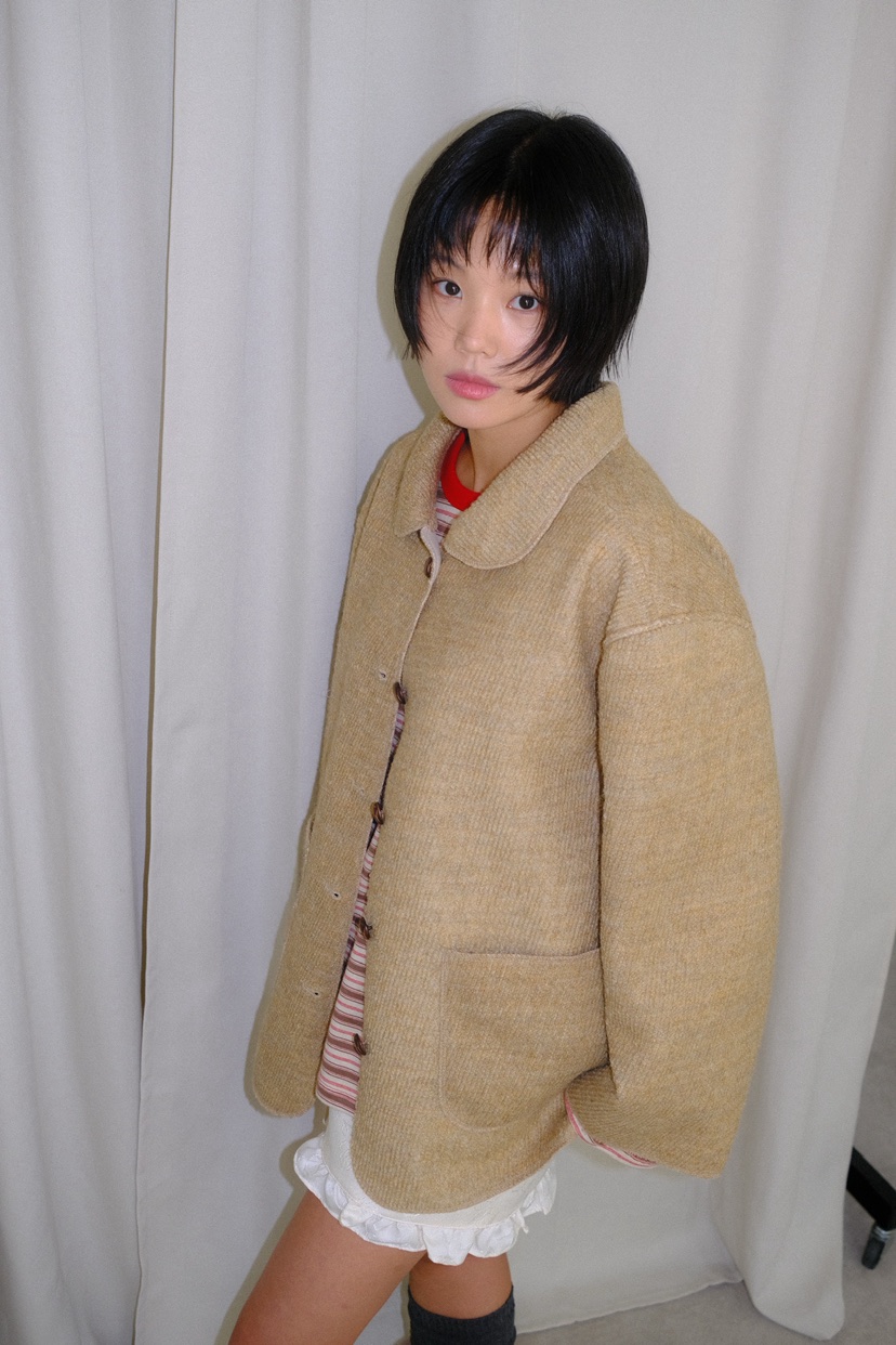 MURS東大門㊣代購女士新款休閑25秋冬推薦時尚真品短款大衣MURS短款大衣