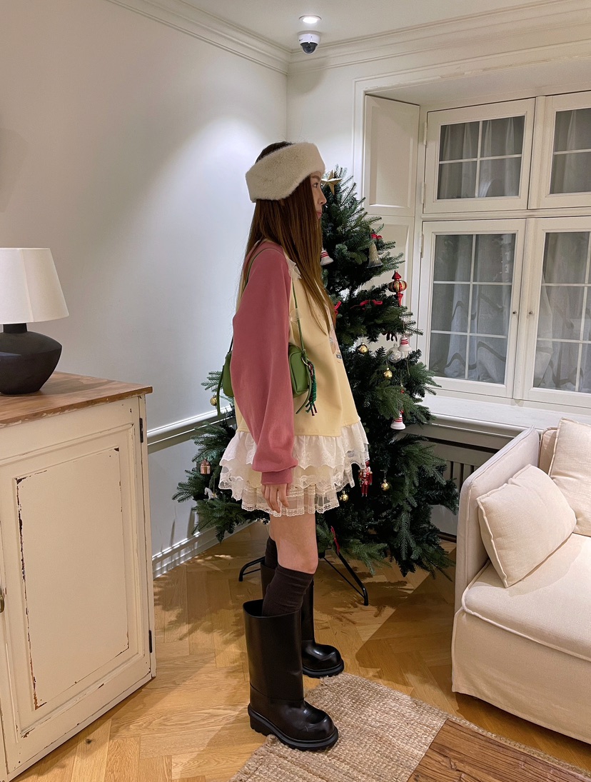 BOUTIQUE-L韓國代購㊣女裝新品時尚推薦25秋冬休閑真品衛衣BOUTIQUE-L衛衣