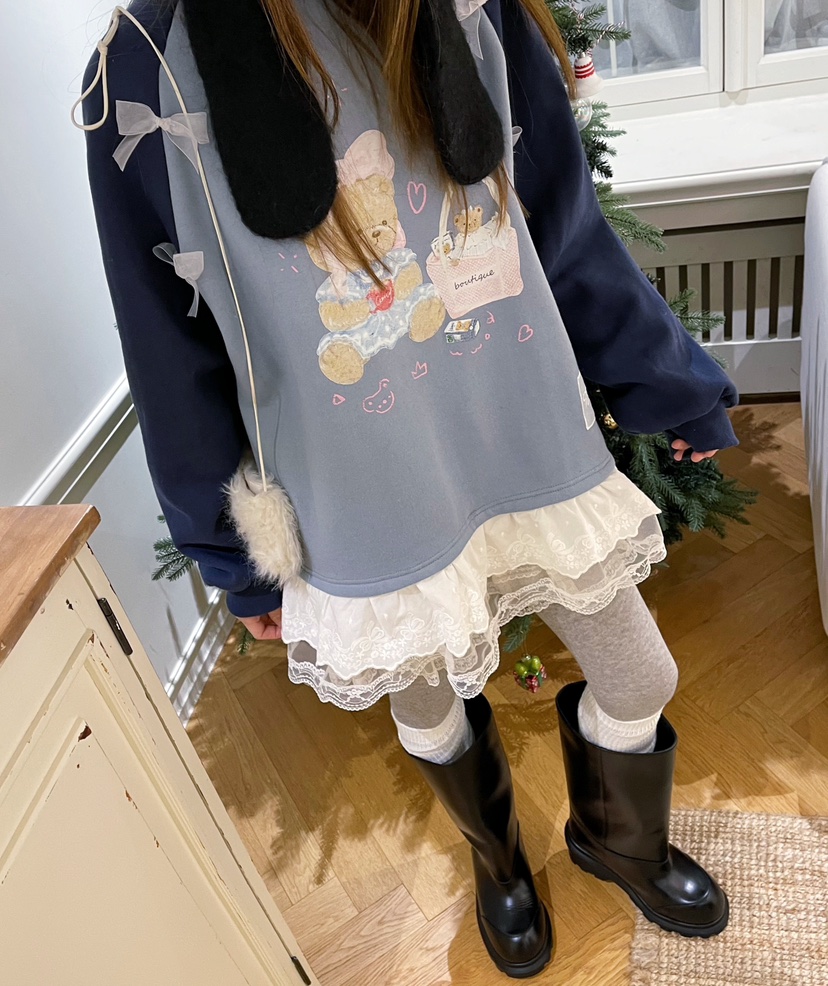 BOUTIQUE-L韓國代購㊣女裝新品時尚推薦25秋冬休閑真品衛衣BOUTIQUE-L衛衣