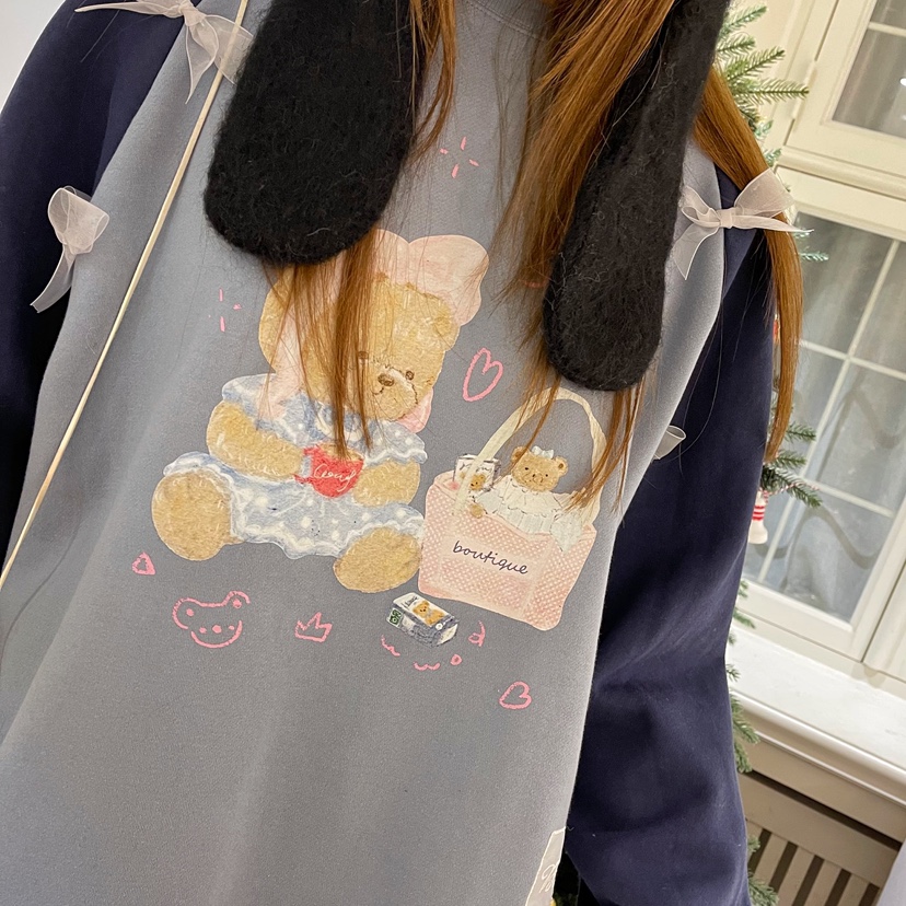 BOUTIQUE-L韓國代購㊣女裝新品時尚推薦25秋冬休閑真品衛衣BOUTIQUE-L衛衣