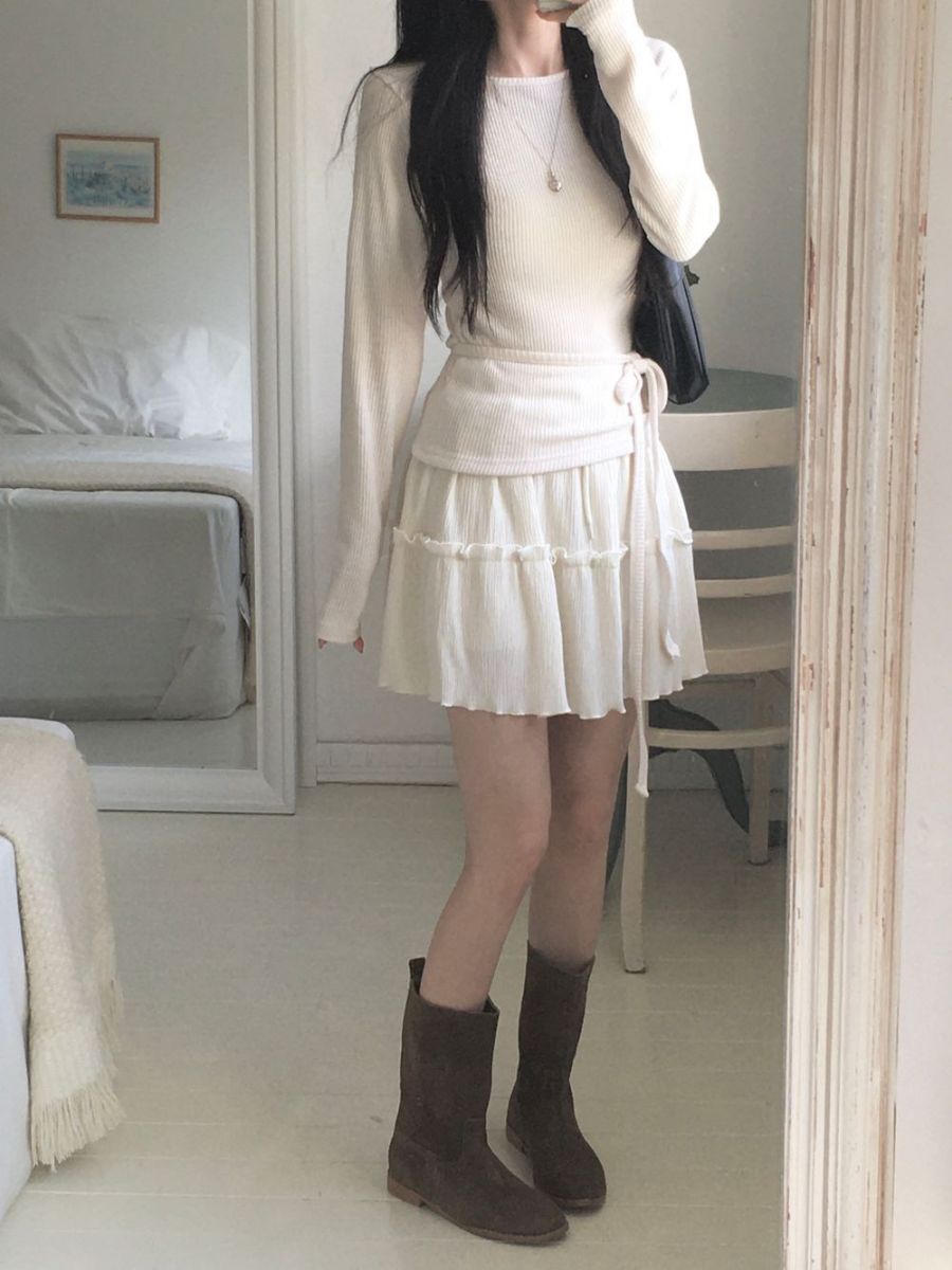 EOMPIT東大門㊣實拍女士新款時尚人氣職業推薦25秋冬休閑短裙EOMPIT短裙