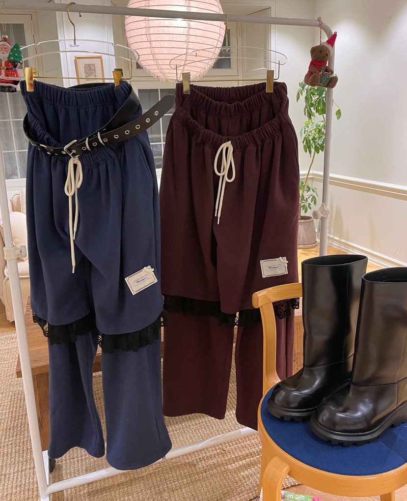 BOUTIQUE-L東大門㊣代購女裝新品熱賣25秋冬休閑褲不含腰帶BOUTIQUE-L休閑褲