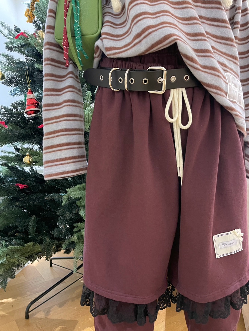 BOUTIQUE-L東大門㊣代購女裝新品熱賣25秋冬休閑褲不含腰帶BOUTIQUE-L休閑褲