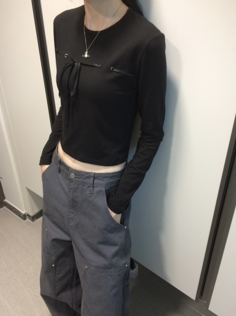 DARLUZ_MI韓國代購㊣女士新款推薦休閑時尚25秋冬職業長袖T恤DARLUZ_MI長袖T恤