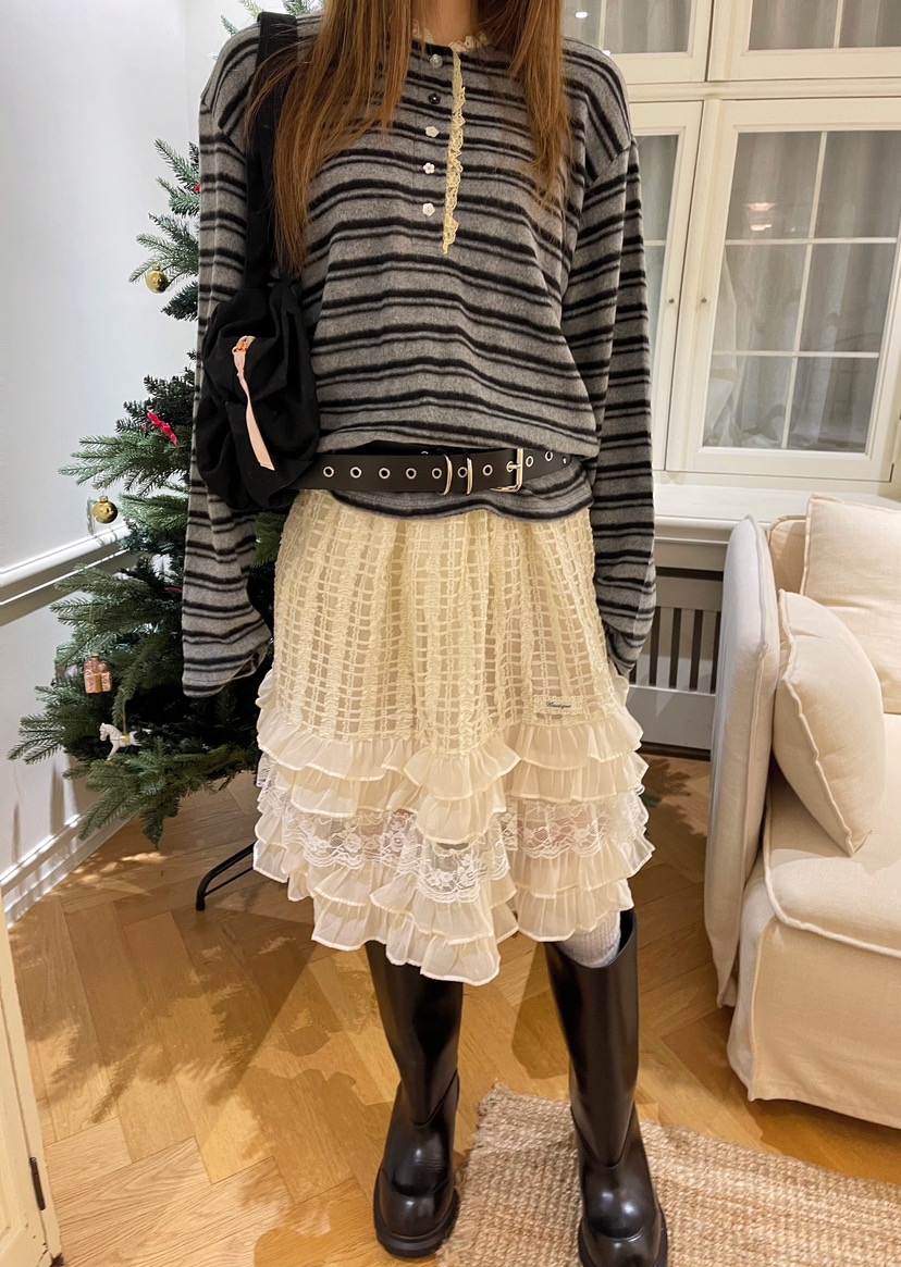 BOUTIQUE-L韓國直郵㊣女裝新品熱賣職業時尚人氣長袖T恤紐扣BOUTIQUE-L長袖T恤