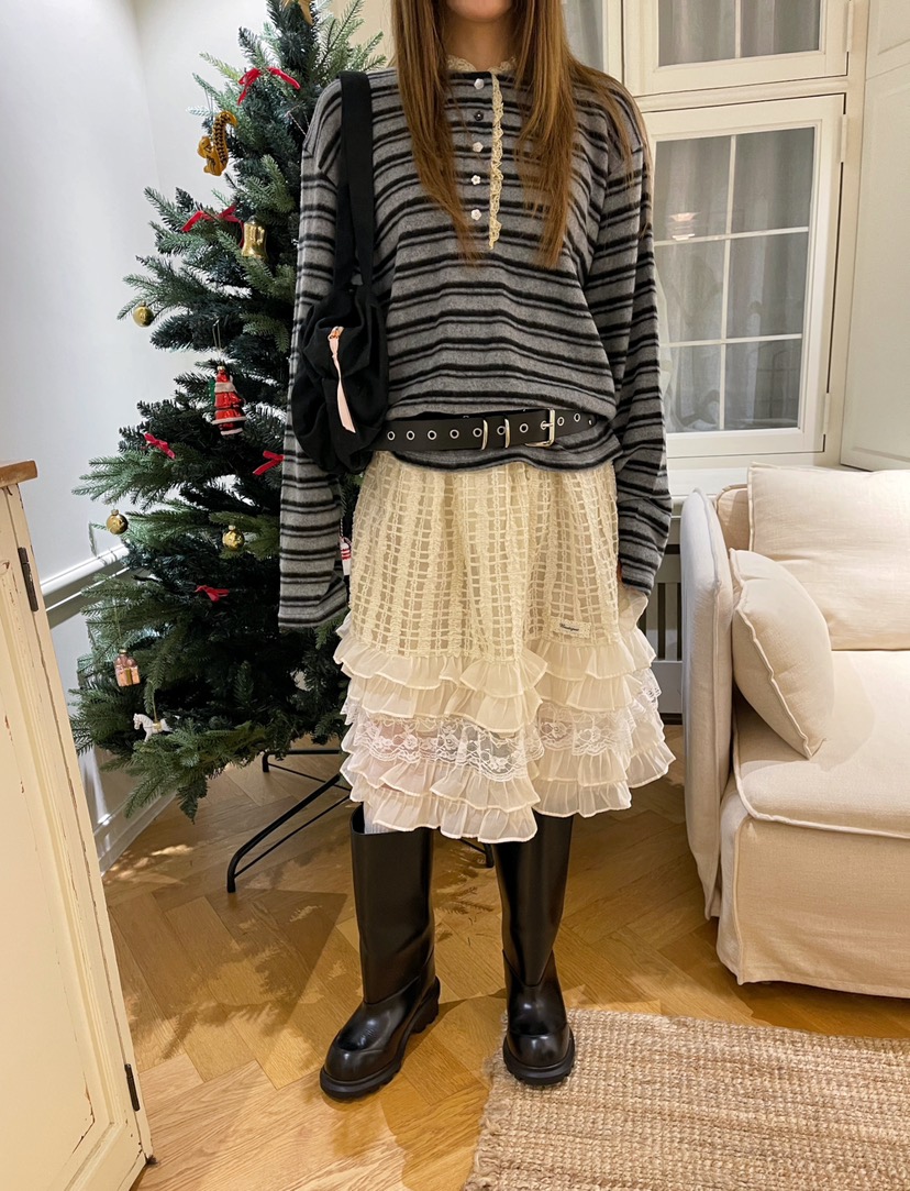 BOUTIQUE-L韓國直郵㊣女裝新品熱賣職業時尚人氣長袖T恤紐扣BOUTIQUE-L長袖T恤