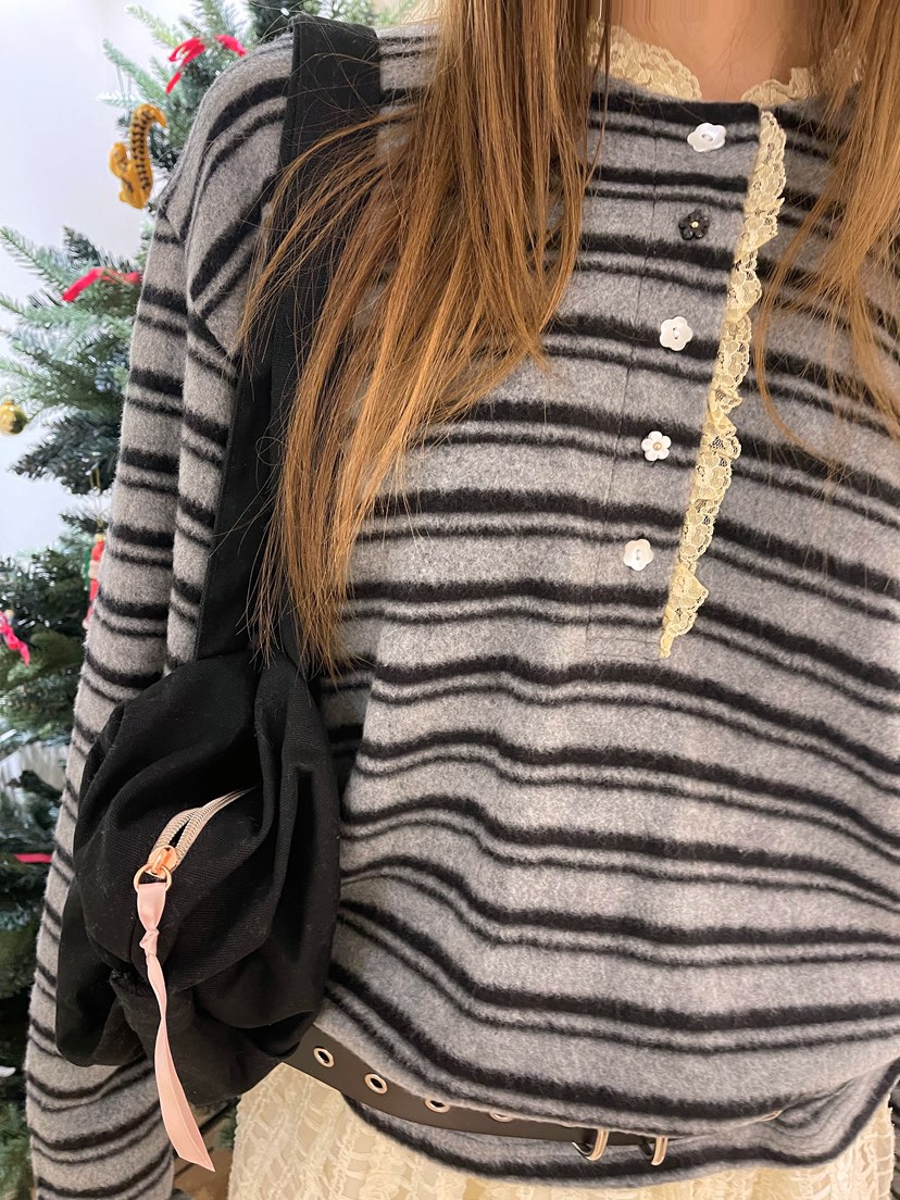 BOUTIQUE-L韓國直郵㊣女裝新品熱賣職業時尚人氣長袖T恤紐扣BOUTIQUE-L長袖T恤