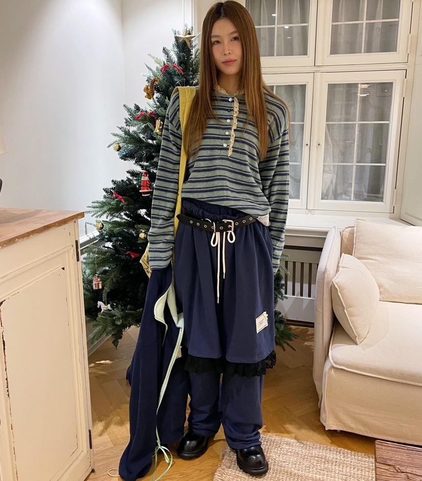 BOUTIQUE-L韓國直郵㊣女裝新品熱賣職業時尚人氣長袖T恤紐扣BOUTIQUE-L長袖T恤