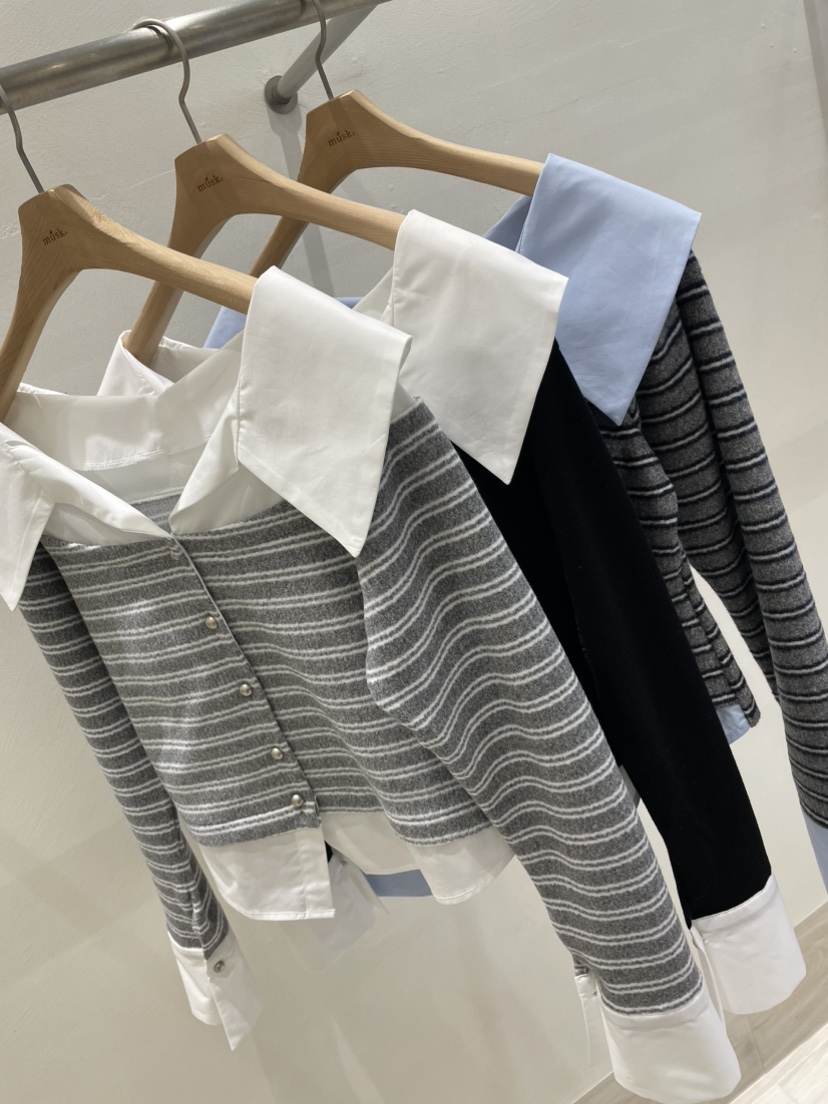 MUSK東大門㊣直郵女裝新品時尚真品人氣熱賣休閑襯衫蕾絲衫MUSK襯衫/蕾絲衫