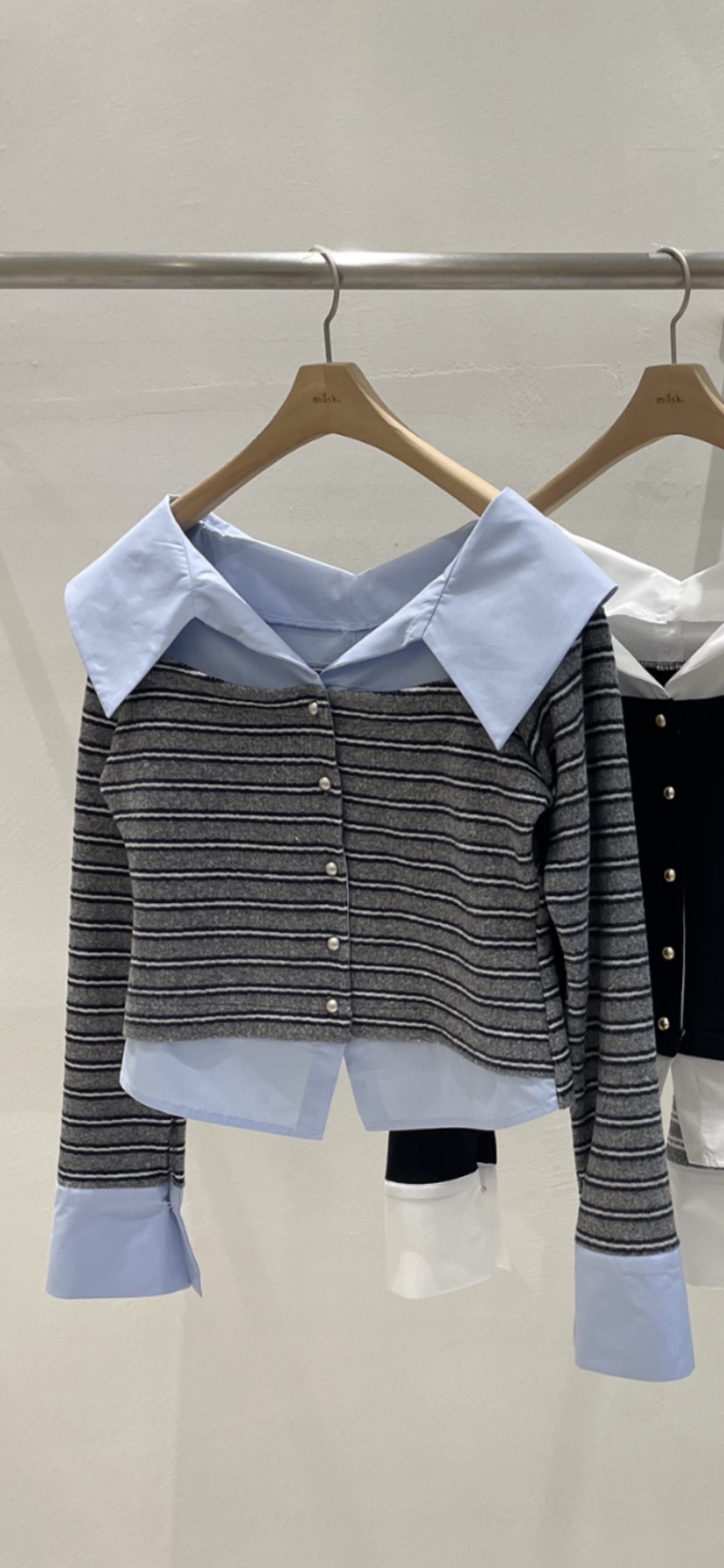 MUSK東大門㊣直郵女裝新品時尚真品人氣熱賣休閑襯衫蕾絲衫MUSK襯衫/蕾絲衫圖色3