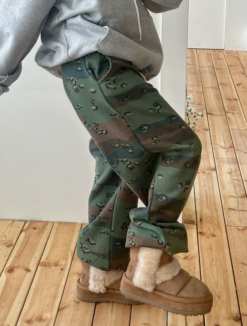 BYRING韓國直郵㊣女裝新款時尚真品人氣休閑推薦休閑褲迷彩BYRING休閑褲