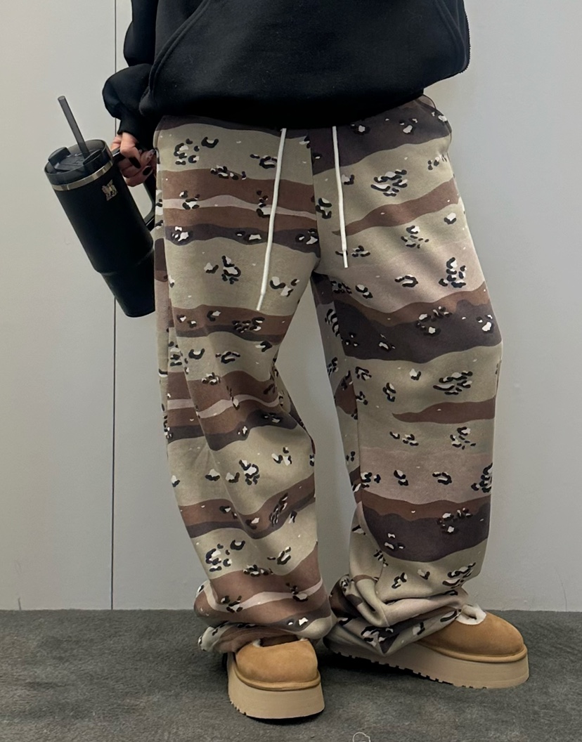 BYRING韓國直郵㊣女裝新款時尚真品人氣休閑推薦休閑褲迷彩BYRING休閑褲