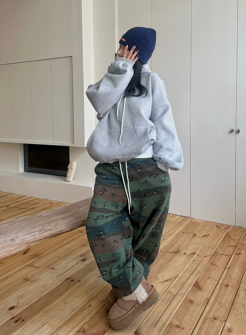 BYRING韓國直郵㊣女裝新款時尚真品人氣休閑推薦休閑褲迷彩BYRING休閑褲