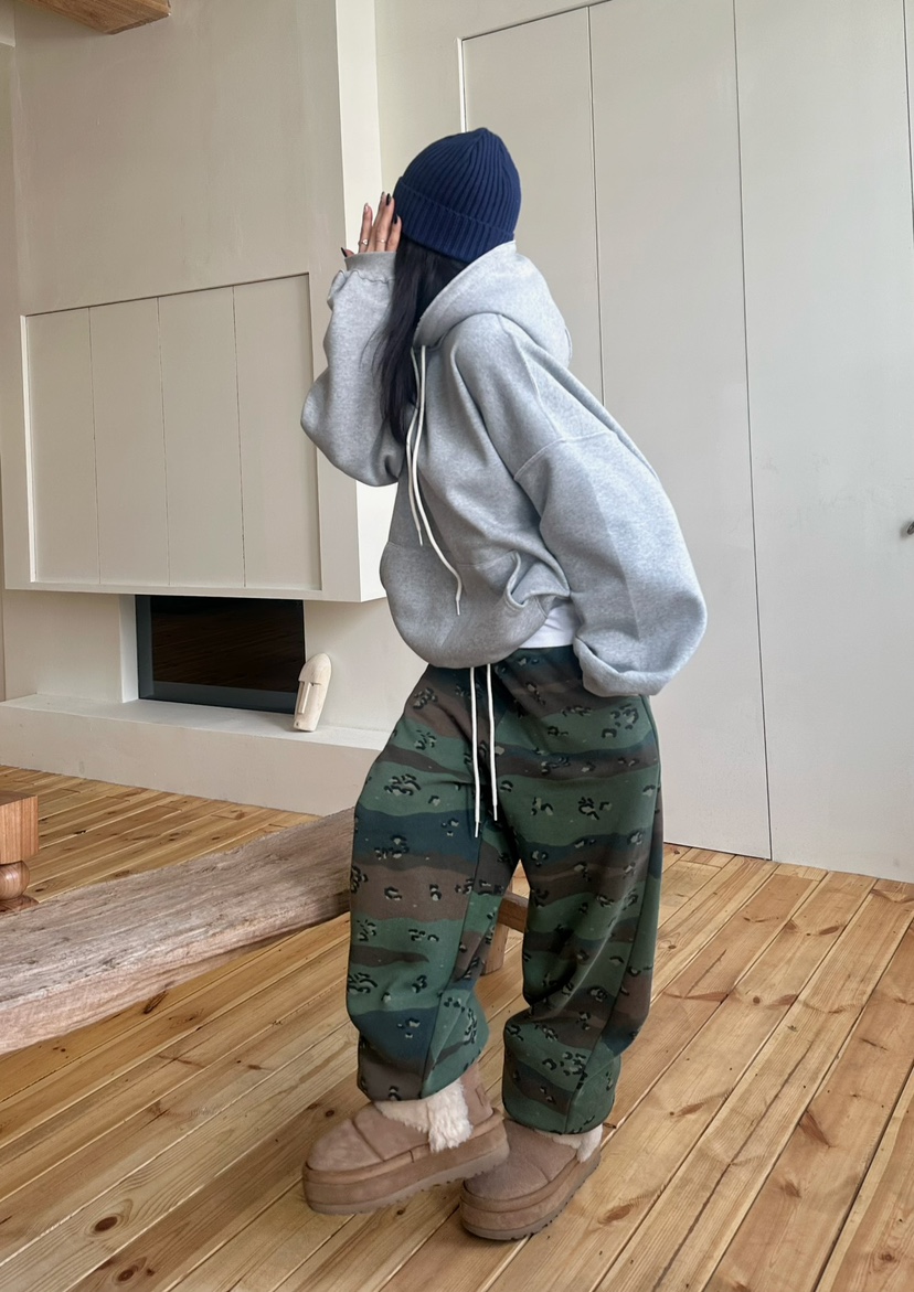 BYRING韓國直郵㊣女裝新款時尚真品人氣休閑推薦休閑褲迷彩BYRING休閑褲