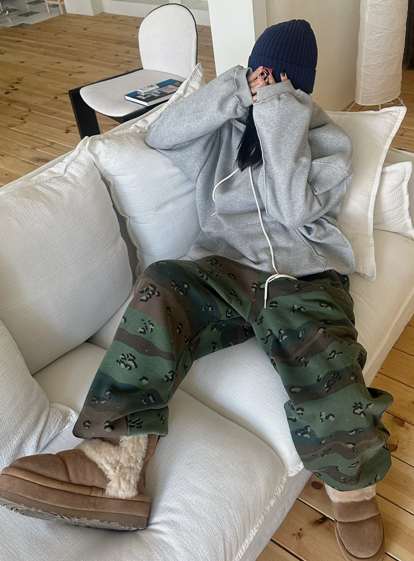 BYRING韓國直郵㊣女裝新款時尚真品人氣休閑推薦休閑褲迷彩BYRING休閑褲