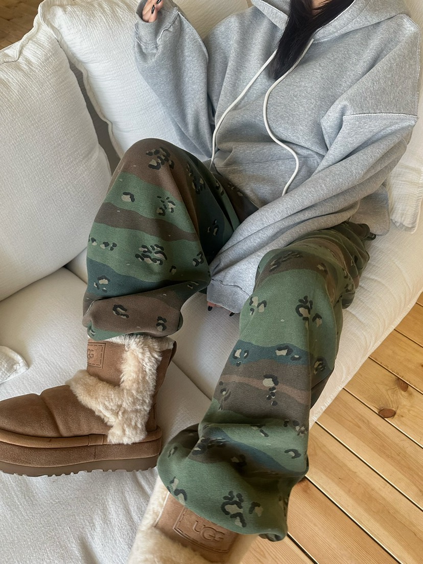 BYRING韓國直郵㊣女裝新款時尚真品人氣休閑推薦休閑褲迷彩BYRING休閑褲