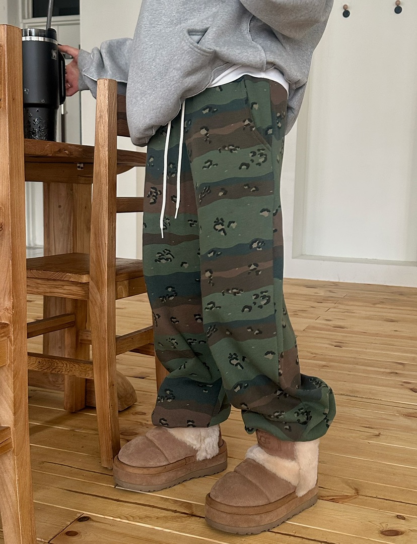 BYRING韓國直郵㊣女裝新款時尚真品人氣休閑推薦休閑褲迷彩BYRING休閑褲