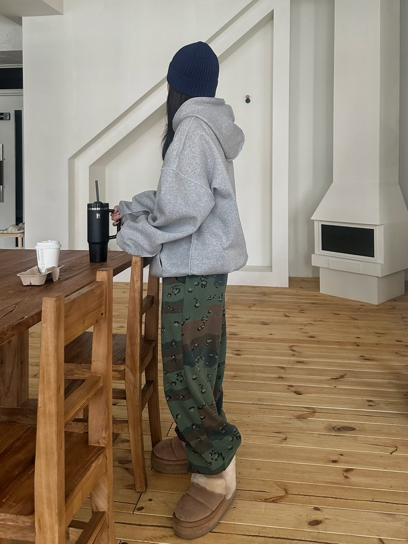 BYRING韓國直郵㊣女裝新款時尚真品人氣休閑推薦休閑褲迷彩BYRING休閑褲