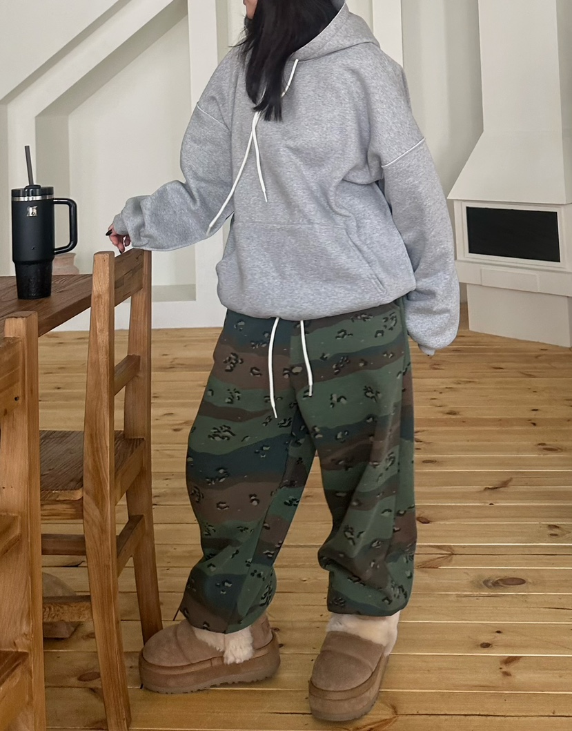 BYRING韓國直郵㊣女裝新款時尚真品人氣休閑推薦休閑褲迷彩BYRING休閑褲