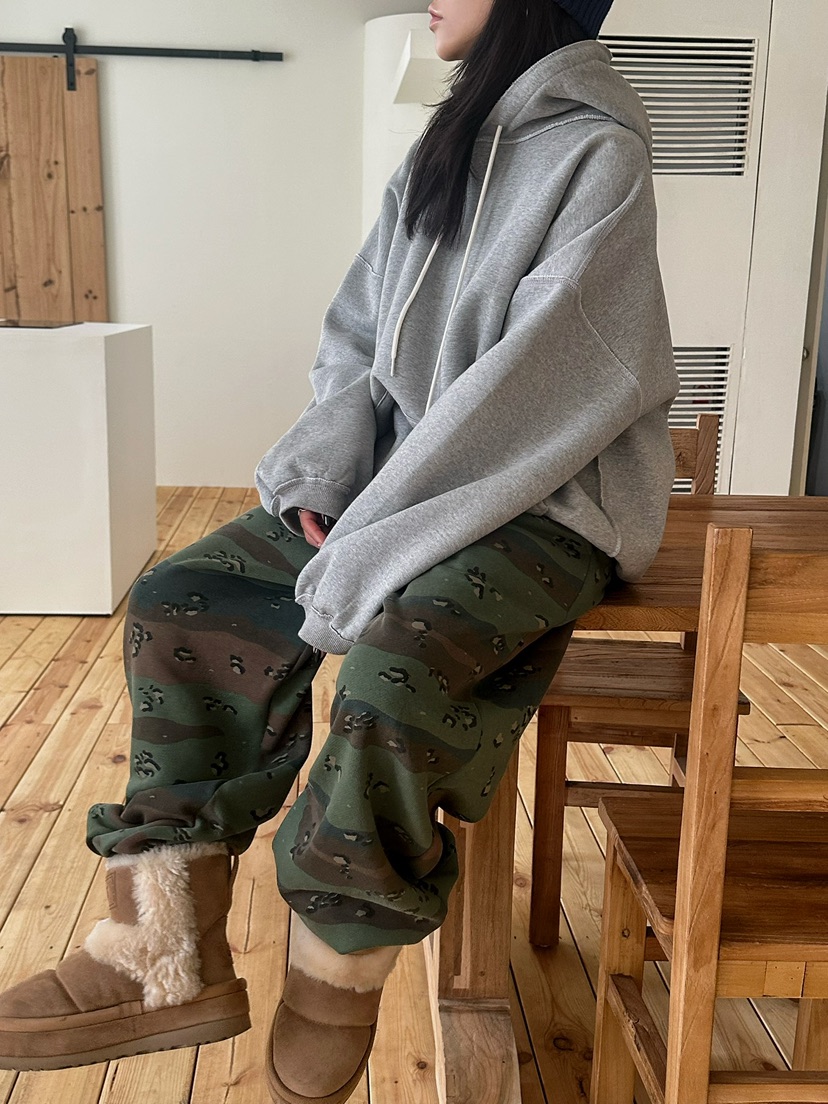 BYRING韓國直郵㊣女裝新款時尚真品人氣休閑推薦休閑褲迷彩BYRING休閑褲