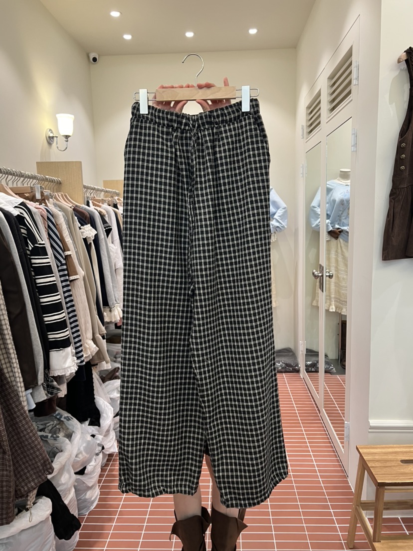 BE&BE東大門㊣直郵女裝新品熱賣時尚真品推薦休閑褲格紋BE&be休閑褲圖色2