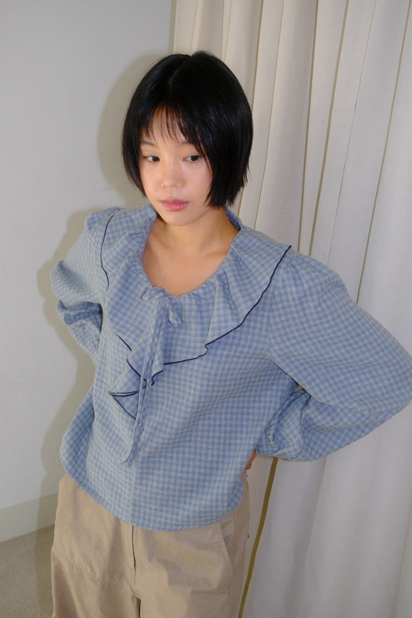 MURS東大門㊣實拍女裝新款熱賣25秋冬職業時尚推薦襯衫蕾絲衫MURS襯衫/蕾絲衫