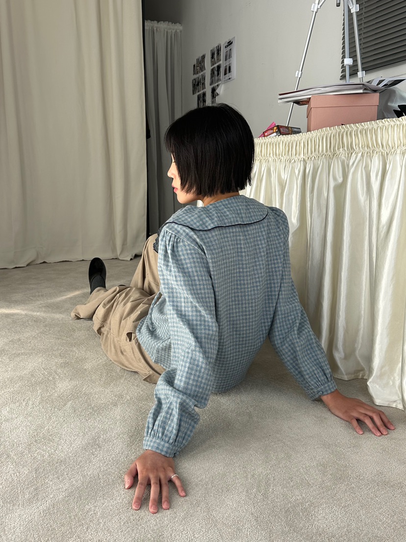 MURS東大門㊣實拍女裝新款熱賣25秋冬職業時尚推薦襯衫蕾絲衫MURS襯衫/蕾絲衫