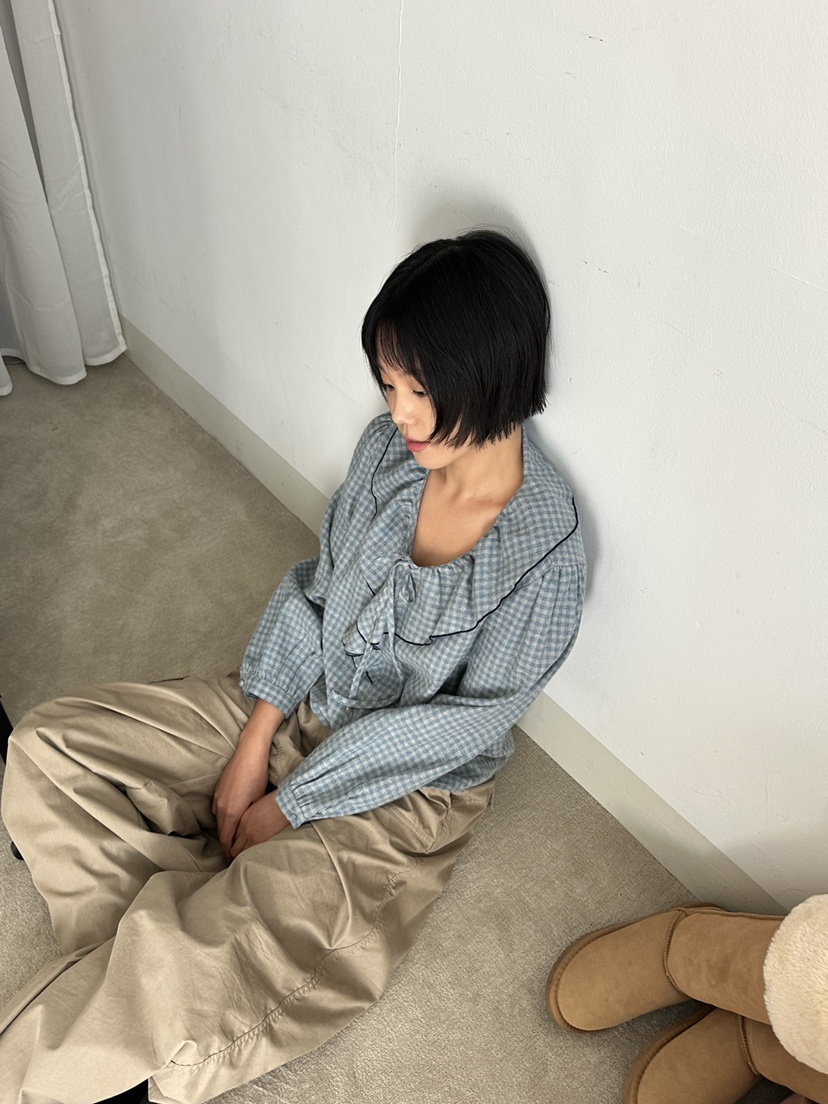 MURS東大門㊣實拍女裝新款熱賣25秋冬職業時尚推薦襯衫蕾絲衫MURS襯衫/蕾絲衫