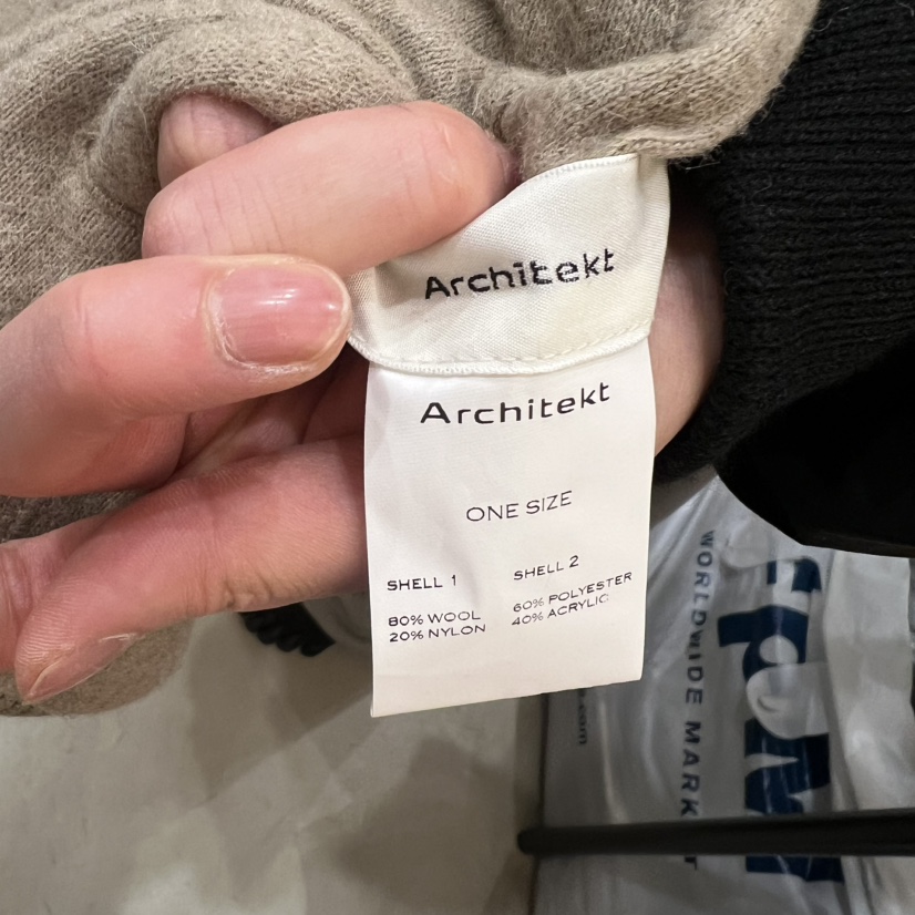 ARCHITEKT東大門㊣直郵女士新款真品熱賣人氣短款大衣羊毛拉鏈ARCHITEKT短款大衣