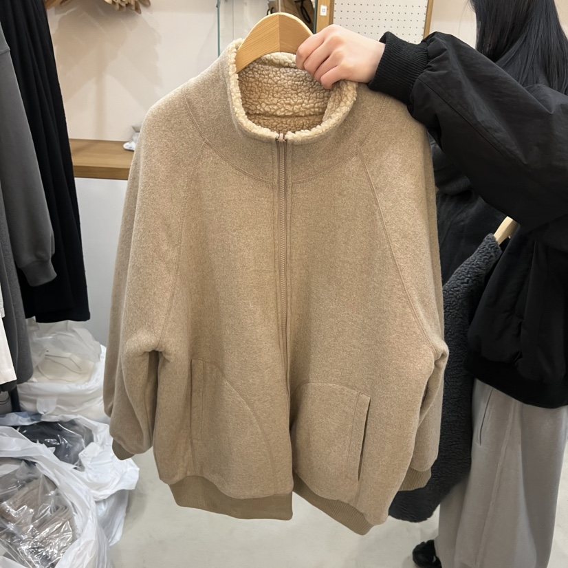 ARCHITEKT東大門㊣直郵女士新款真品熱賣人氣短款大衣羊毛拉鏈ARCHITEKT短款大衣圖色2