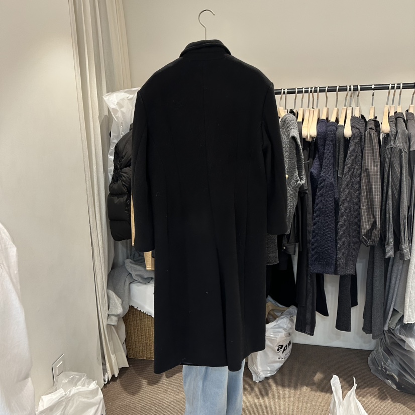 LE BUTTER韓國直郵㊣女士新品真品推薦人氣休閑長款風衣羊毛LE BUTTER長款風衣