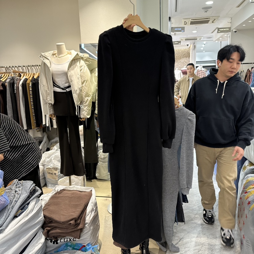 MAGNOLIA36-L東大門㊣實拍女裝新品職業連衣裙不含腰帶羊毛絨MAGNOLIA36-L連衣裙圖色3