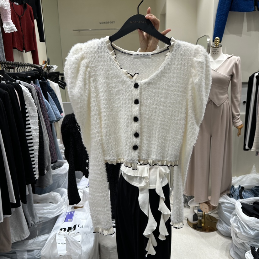 MONOPOLY韓國直郵㊣女士新款真品人氣時尚職業休閑25秋冬針織衫MONO_POLY針織衫