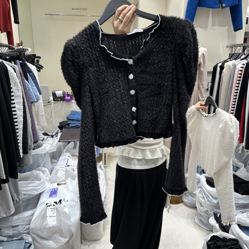 MONOPOLY韓國直郵㊣女士新款真品人氣時尚職業休閑25秋冬針織衫MONO_POLY針織衫圖色2