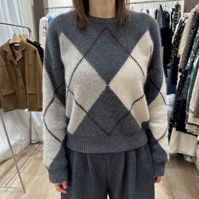 HANSUNGHYUN韓國代購㊣女士新款推薦休閑25秋冬人氣毛衣羊毛HANSUNGHYUN毛衣