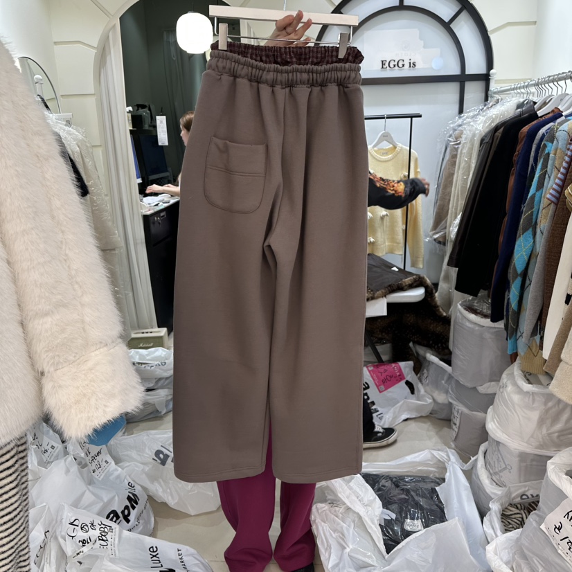 EGG IS東大門㊣直郵女裝新款推薦真品25秋冬熱賣時尚休閑褲EGG IS休閑褲