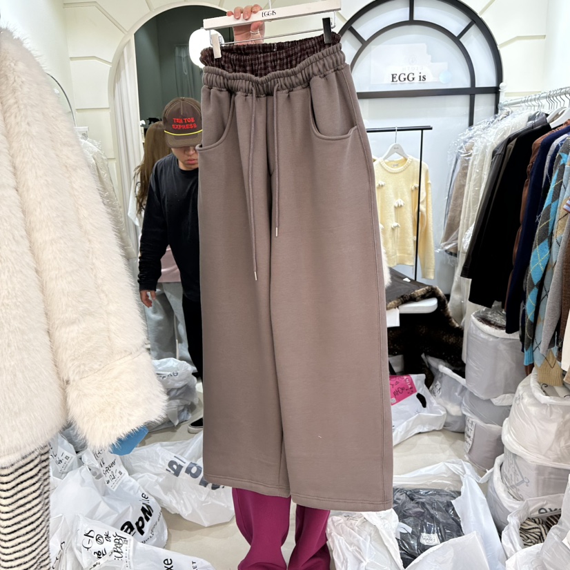 EGG IS東大門㊣直郵女裝新款推薦真品25秋冬熱賣時尚休閑褲EGG IS休閑褲