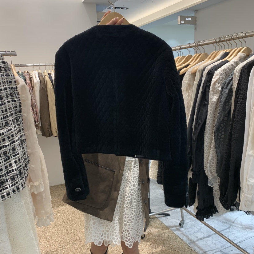 A東大門㊣代購女裝新款熱賣人氣職業推薦25秋冬時尚夾克天鵝絨A STORE夾克