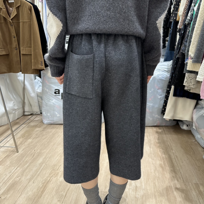 HANSUNGHYUN東大門㊣代購女裝新款時尚真品職業25秋冬短褲羊毛HANSUNGHYUN短褲