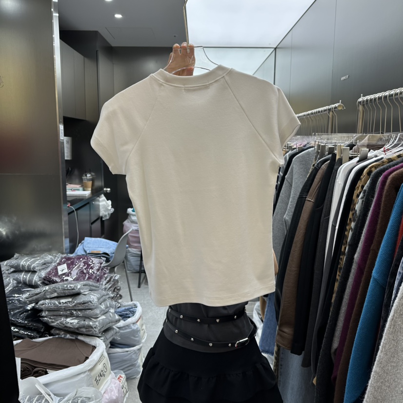 MADCITY東大門㊣實拍女裝新款休閑人氣推薦職業T恤不含腰帶MADCITYT恤