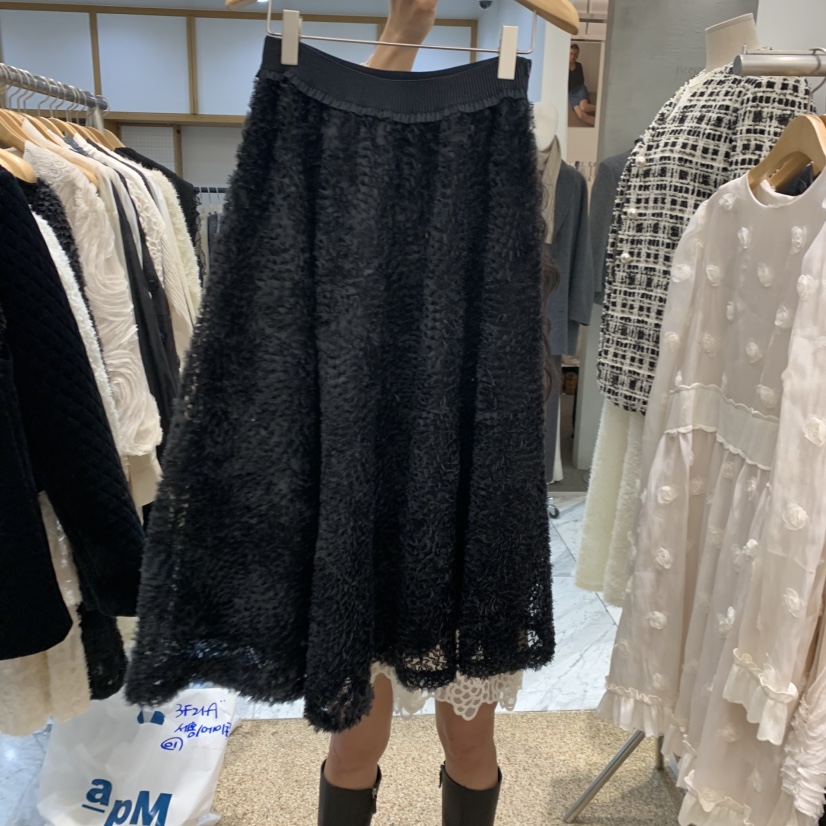 A東大門㊣實拍女裝新款人氣時尚25秋冬職業熱賣休閑真品長裙A STORE長裙圖色2