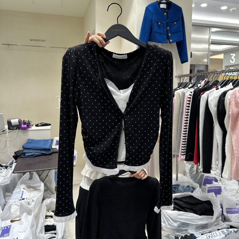 MONOPOLY韓國代購㊣女士新款推薦時尚25秋冬人氣休閑真品套裝MONO_POLY套裝圖色2