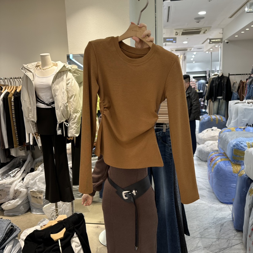 MAGNOLIA36-L韓國代購㊣女裝新品真品休閑人氣職業長袖T恤MAGNOLIA36-L長袖T恤圖色2