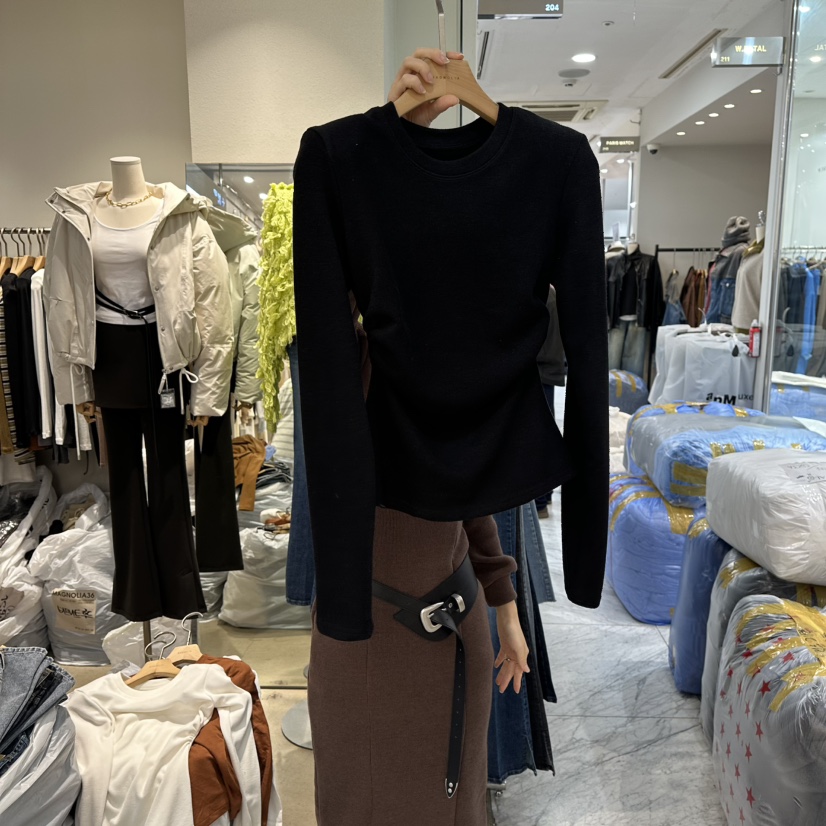 MAGNOLIA36-L韓國代購㊣女裝新品真品休閑人氣職業長袖T恤MAGNOLIA36-L長袖T恤圖色3