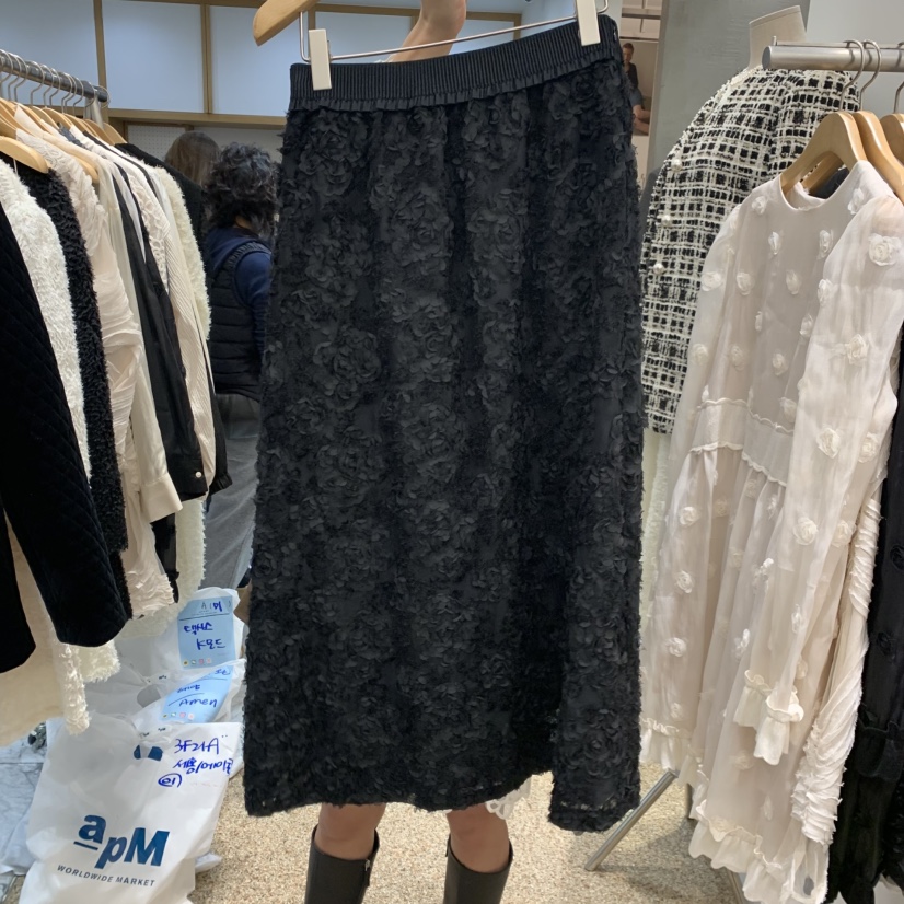 A東大門㊣實拍女裝新品人氣25秋冬真品時尚熱賣職業休閑長裙A STORE長裙圖色2