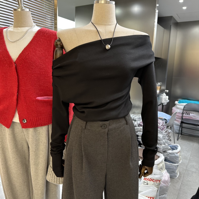 MADCITY東大門㊣實拍女士新品推薦休閑人氣時尚職業長袖T恤MADCITY長袖T恤