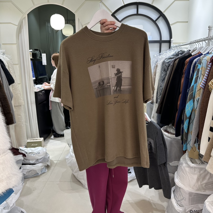 EGG IS韓國代購㊣女士新款熱賣時尚人氣推薦休閑25秋冬T恤EGG IST恤圖色2