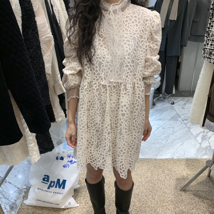 A韓國代購㊣女裝新款熱賣人氣時尚職業推薦休閑25秋冬連衣裙A STORE連衣裙