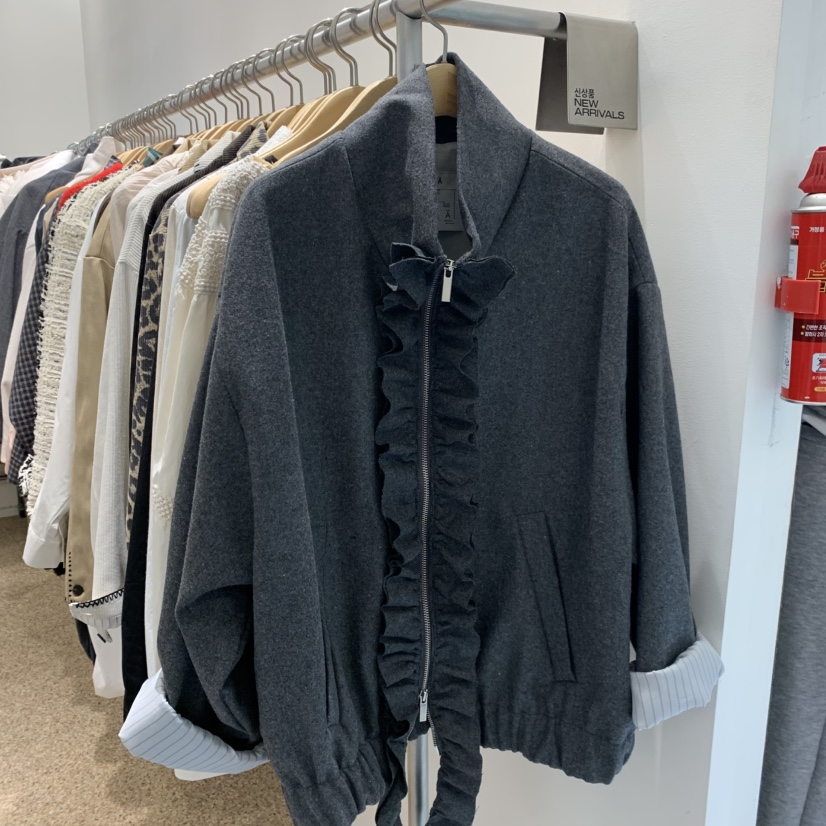 A韓國代購㊣女士新款25秋冬推薦人氣真品熱賣休閑夾克泰迪熊A STORE夾克圖色2