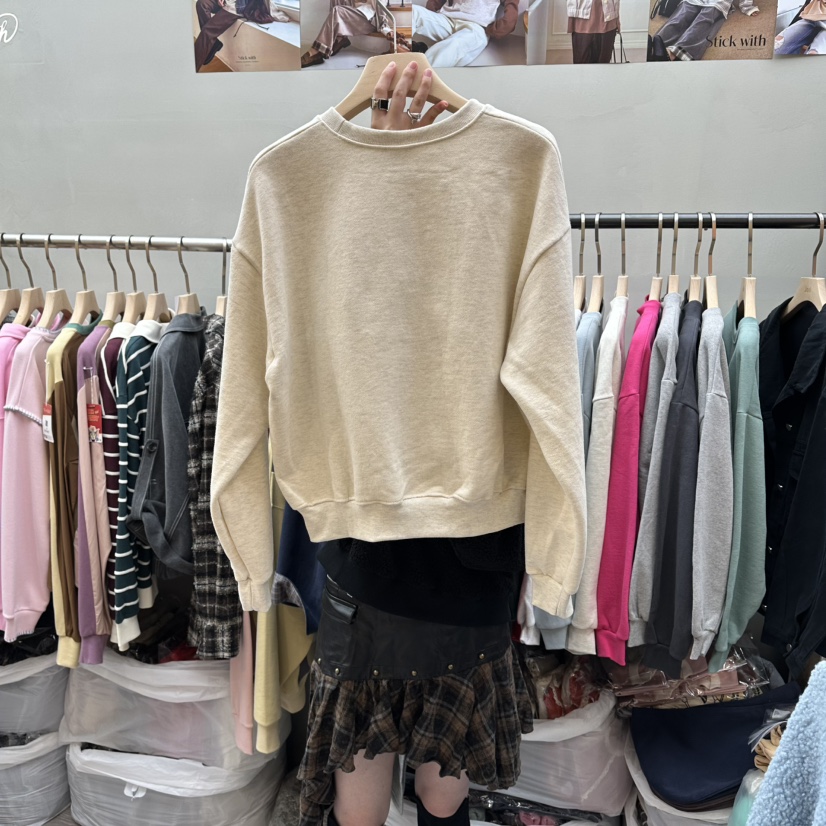 STICK WITH東大門㊣直郵女士新品推薦真品時尚25秋冬熱賣衛衣STICK WITH衛衣